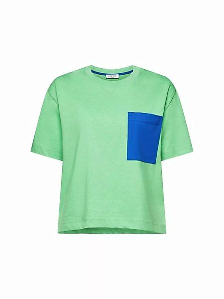 Esprit T-Shirt Meliertes T-Shirt mit Rundhalsausschnitt (1-tlg) günstig online kaufen