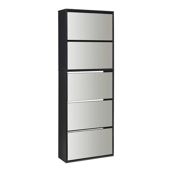 en.casa Schuhkipper, »Lund« mit 5 verspiegelten günstig online kaufen