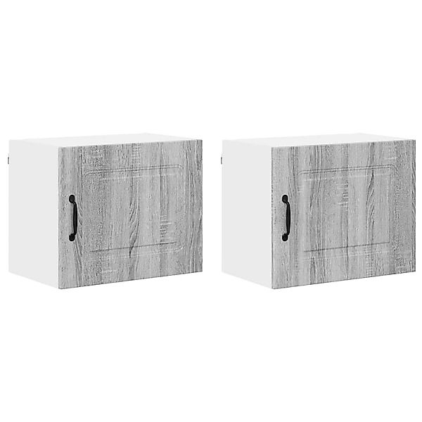 vidaXL Küchenwandschrank mit Regal 2 Stk Graues Sonoma 50 x 31 x 40 cm 8845 günstig online kaufen
