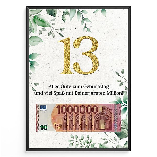 Tigerlino Poster Geburtstag Geldgeschenk Männer Frauen günstig online kaufen
