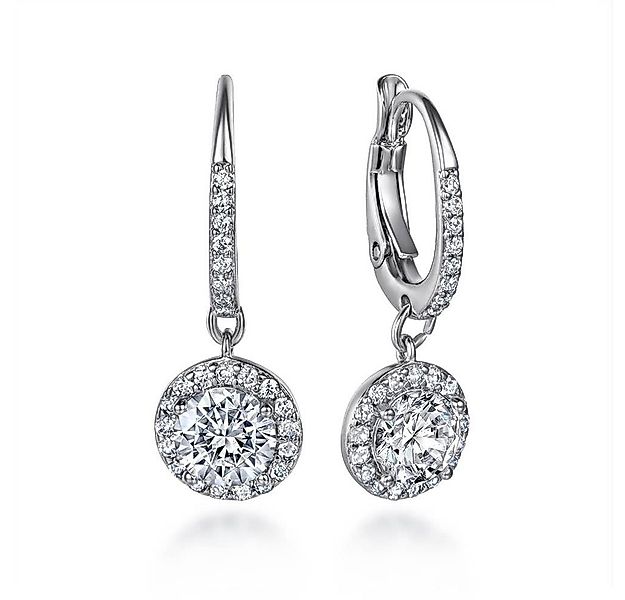 Lisandra Scott Paar Creolen Ohrringe Kristallpavé mit Steinen und Tropfen A günstig online kaufen
