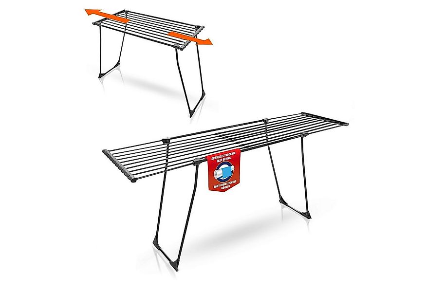 BigDean Wäscheständer Teleskop Bettwäsche Wäscheständer schwarz mit Rollen günstig online kaufen