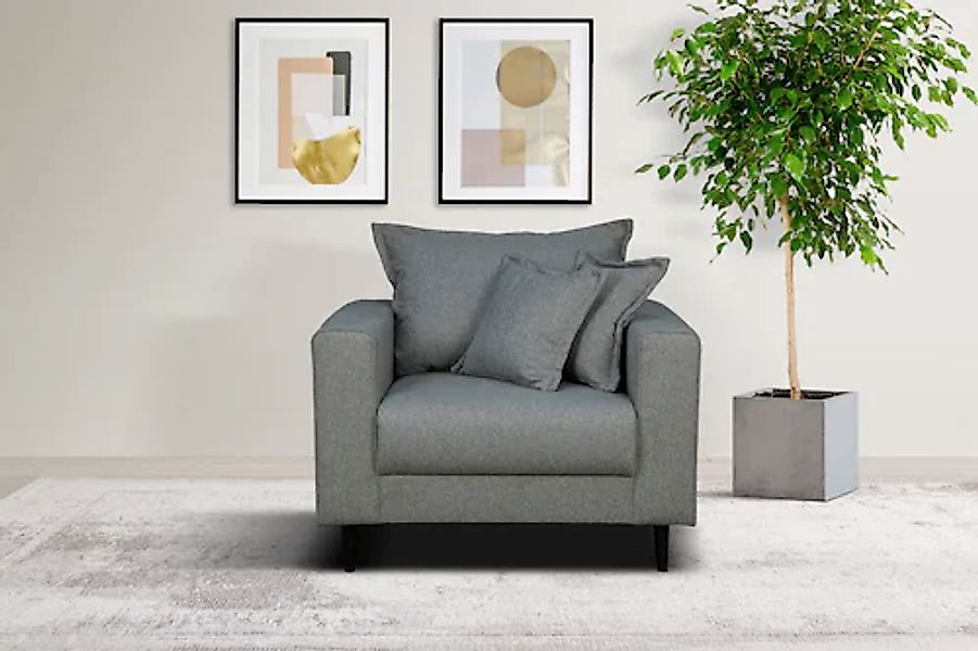 Home affaire Sessel »VEYRAS Loungesessel, Maße B/T/H: 95/84/76 cm«, mit Wel günstig online kaufen