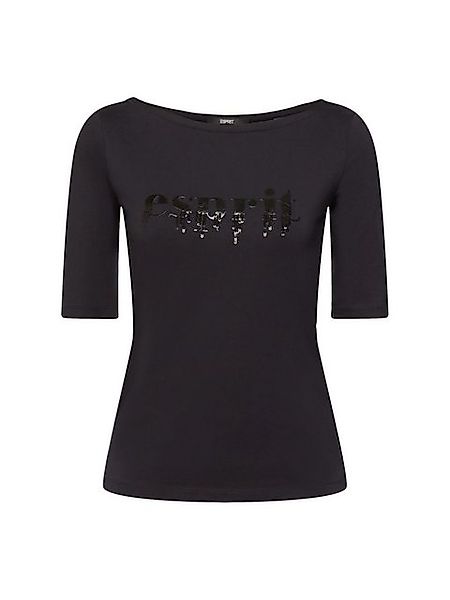 Esprit Collection T-Shirt Jersey-T-Shirt mit aufgenähtem Logo (1-tlg) günstig online kaufen