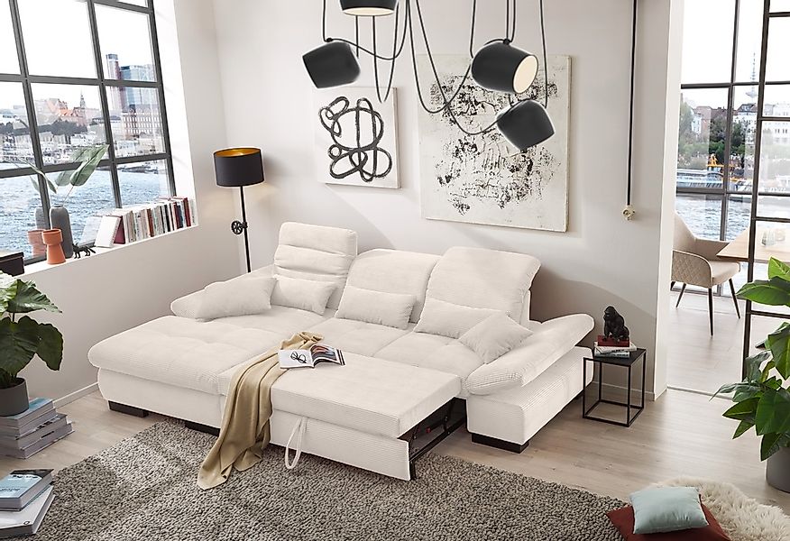 set one by Musterring Ecksofa »SO4100 V«, mit verstellbaren Kopfteilen, wah günstig online kaufen