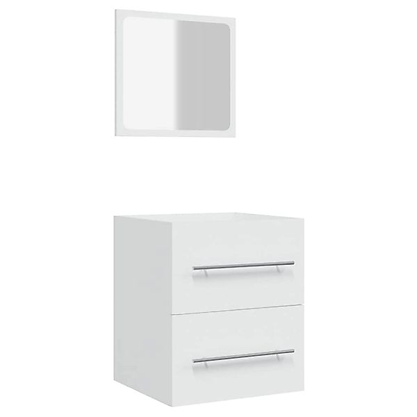 vidaXL Badschrank mit Spiegel Weiß 41x38,5x48 cm 804818 günstig online kaufen