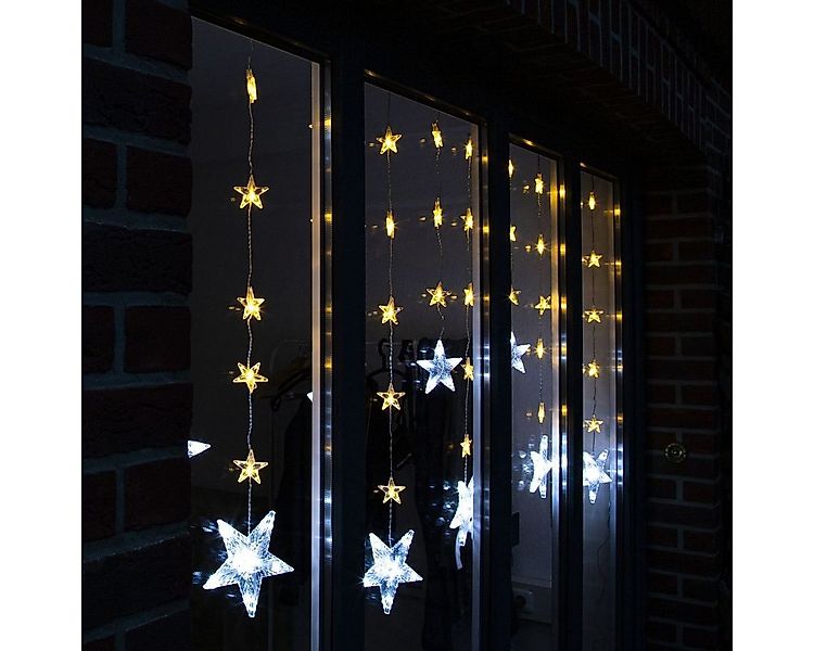 Gravidus LED-Lichterkette 138 LED Sternen Lichtervorhang Weihnachtsdeko günstig online kaufen