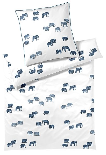 Elegante Bettwäsche Elephant Walk, Satin, 2 günstig online kaufen