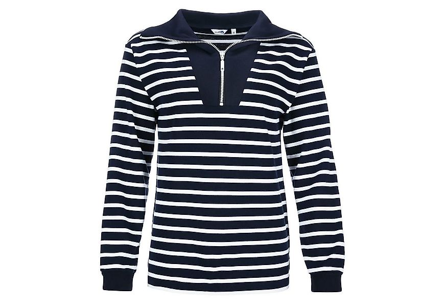 modAS Langarmshirt 22006 Damen Troyer-Shirt Maritim mit Streifen - Streifen günstig online kaufen