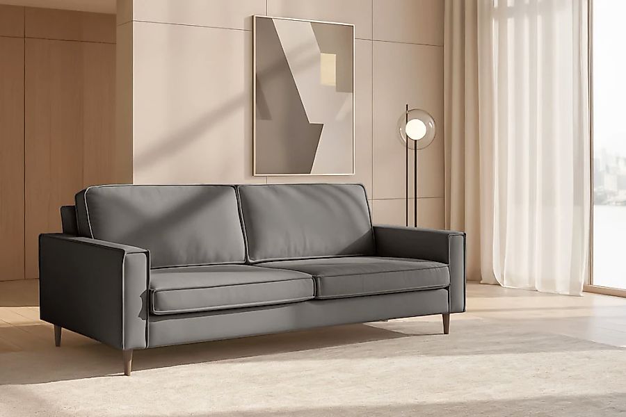 Home affaire 3-Sitzer "Pinto Skandi, 206 cm, Chenille, Struktur" günstig online kaufen