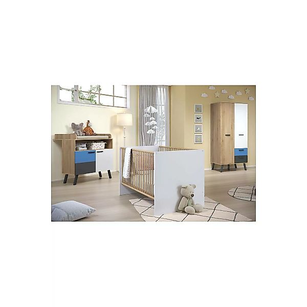Babymöbel Set mit Wickelkommode MANISA-19 mit Fronten in weiß, graphit und günstig online kaufen