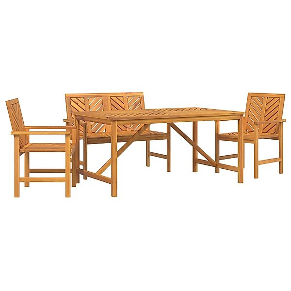 vidaXL 4-Teiliges Garten Essset aus Massivem Akazienholz 3154108 günstig online kaufen