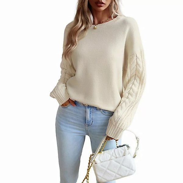 FIDDY Strickpullover Pullover Damen Casual Strickpullover Winter Pulli Warm günstig online kaufen