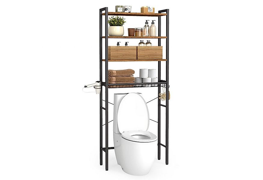 VASAGLE Badregal, Toilettenregal, Badezimmerregal mit verstellbaren Ablagen günstig online kaufen
