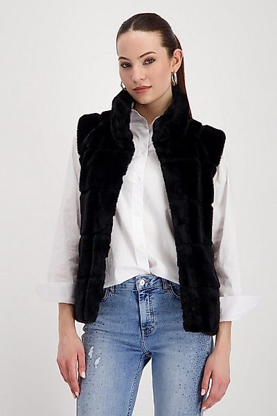 Monari Fellimitatweste Weste Basic fake fur Mit Rundhalsausschnitt mit Steh günstig online kaufen