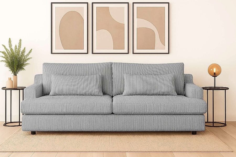 Home affaire Big-Sofa »Evelle 3 Sitzer Maxi« 237 cm, tiefe Sitzfläche, Loun günstig online kaufen