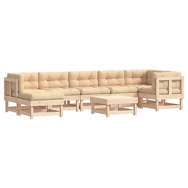 vidaXL 8-Tlg Garten-Lounge-Set mit Kissen Massivholz 3185864 günstig online kaufen