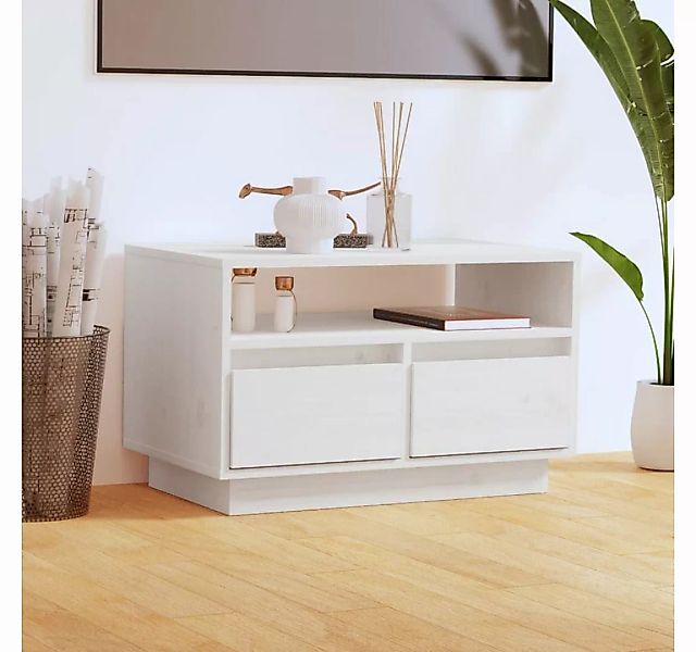 furnicato TV-Schrank Weiß 60x35x37 cm Massivholz Kiefer günstig online kaufen