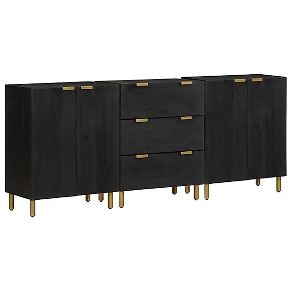 vidaXL 3 Tlg Sideboards Schwarz Holzwerkstoff 3309993 günstig online kaufen