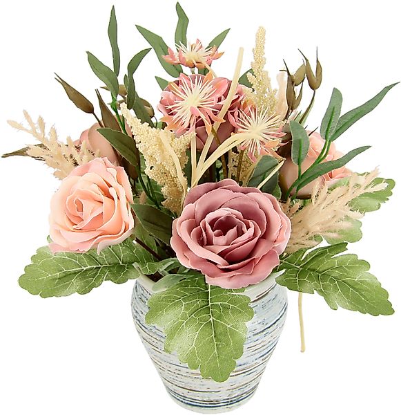 Kunstblume Gesteck Rosen im Topf, I.GE.A., günstig online kaufen