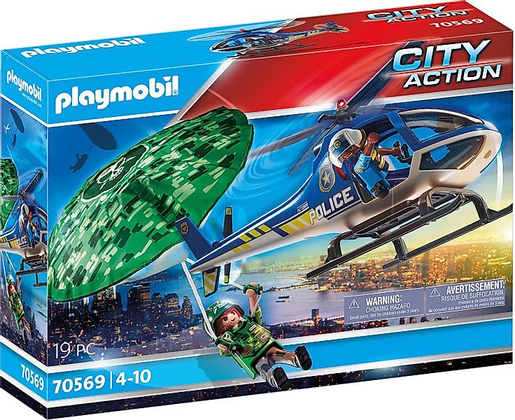 Playmobil® Polizei-Hubschrauber: Fallschirm-Verfolgung (70569), My Action günstig online kaufen