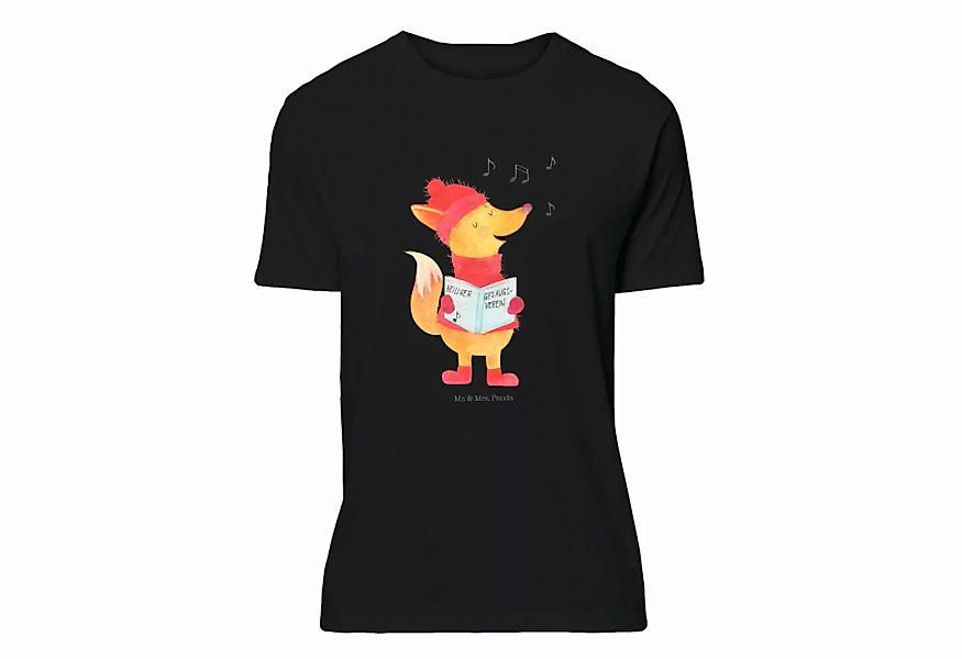 Mr. & Mrs. Panda T-Shirt Fuchs Sänger - Schwarz - Geschenk, Heiligabend, Na günstig online kaufen
