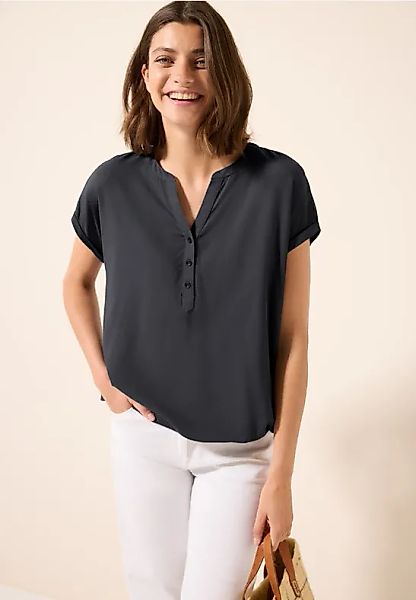 Kurzarmbluse in Unifarbe günstig online kaufen