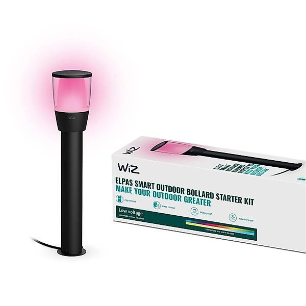 WiZ Elpas Sockelleuchte Erweiterung Tunable White&Color 400,m Schwarz 2er P günstig online kaufen