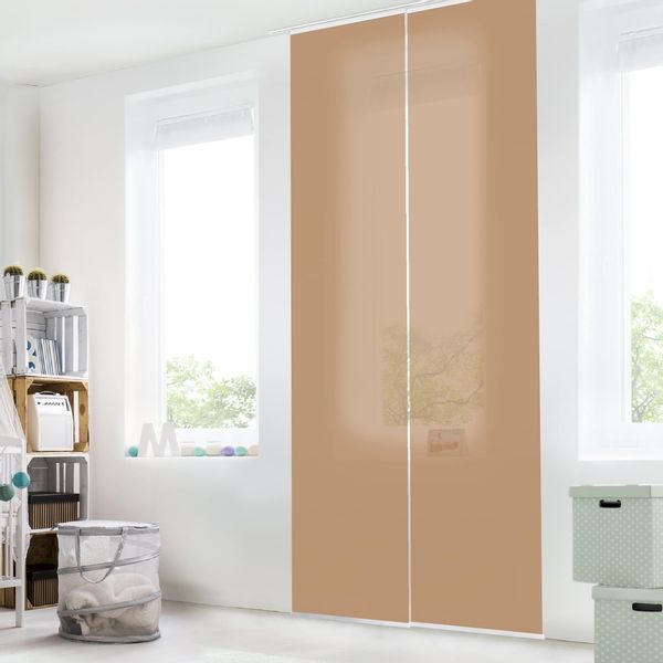 Bilderdepot24 Schiebegardine modern Flächenvorhang blickdicht Terracotta günstig online kaufen