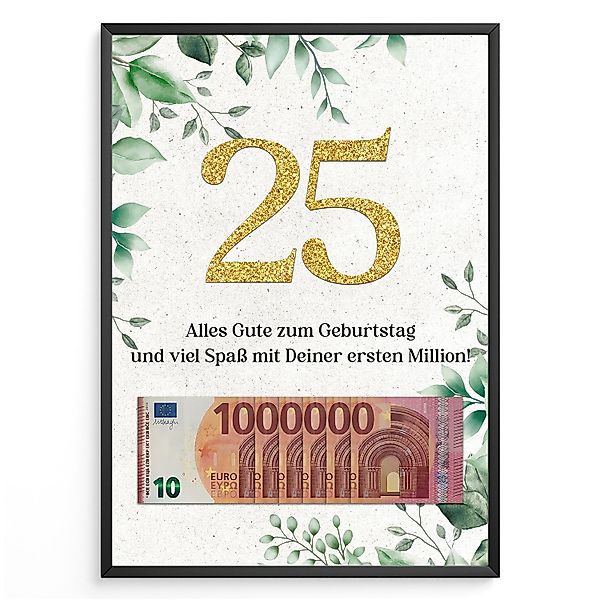 Tigerlino Poster Geburtstag Geldgeschenk Männer Frauen günstig online kaufen