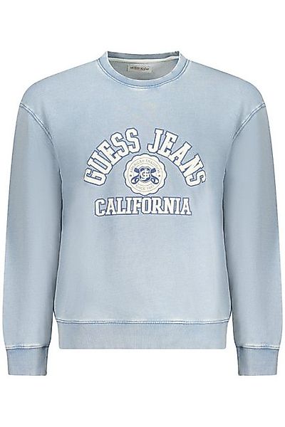 GUESS JEANS Sweatshirt Herren Sweatshirt Rundhals Blau - Gefüttert mit günstig online kaufen