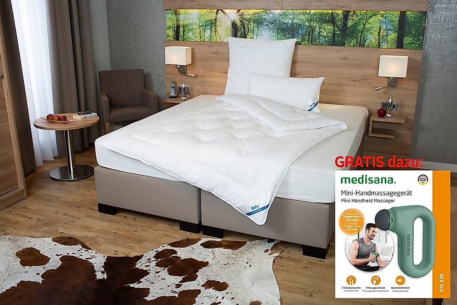 Beco Microfaserbettdecke + Microfaserkissen Royal Soft Duo, Bettdecke 135x2 günstig online kaufen