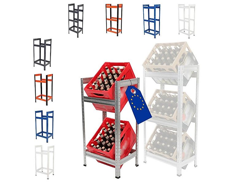 Modo24 Kastenständer Helios Kistenregal Metall, Kellerregal für 2-3 Kisten, günstig online kaufen