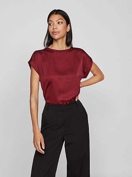 Vila Kurzarmshirt VIELLETTE S/S SATIN TOP günstig online kaufen