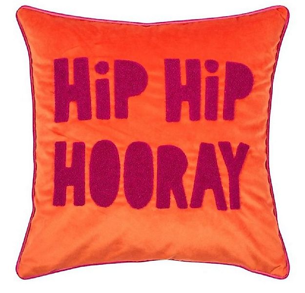 PAD Kissenhülle Kissenhülle Letters Hip Hip Orange Lila (45x45cm) günstig online kaufen