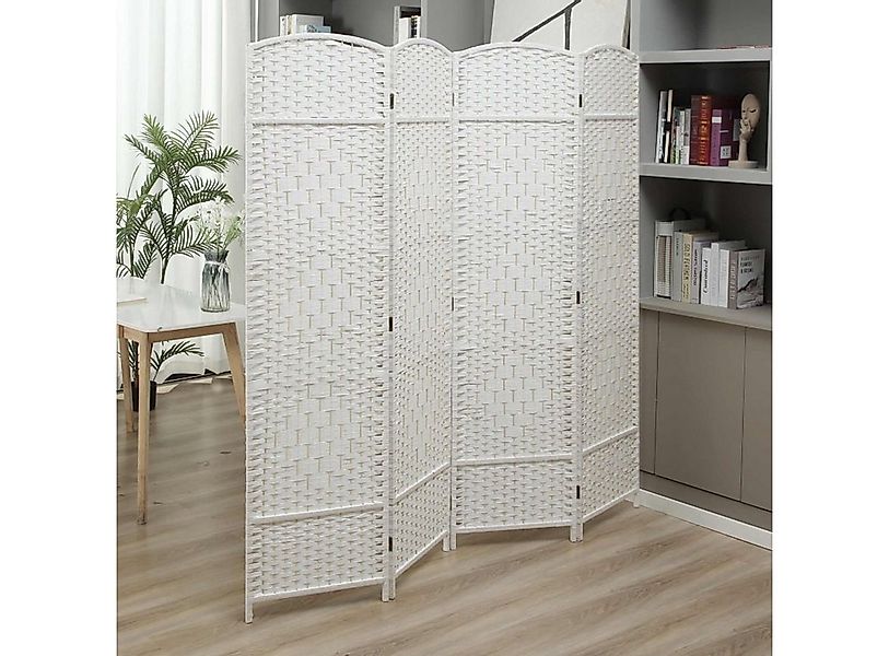 Makika Paravent Trennwand Raumteiler aus Bambus Faltbar - Abgerundet günstig online kaufen