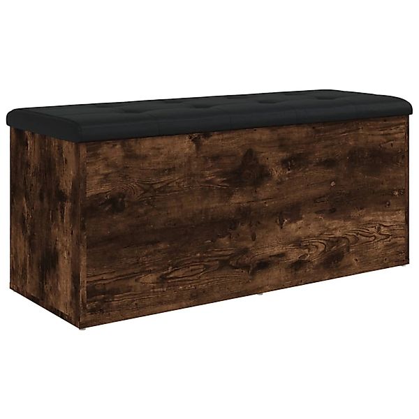 vidaXL Sitzbank mit Stauraum Räuchereiche 102x42x45 cm Holzwerkstoff günstig online kaufen
