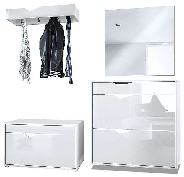 Vladon Garderoben-Set Kolmio, (Garderobenset bestehend aus 1 Schuhschrank, günstig online kaufen
