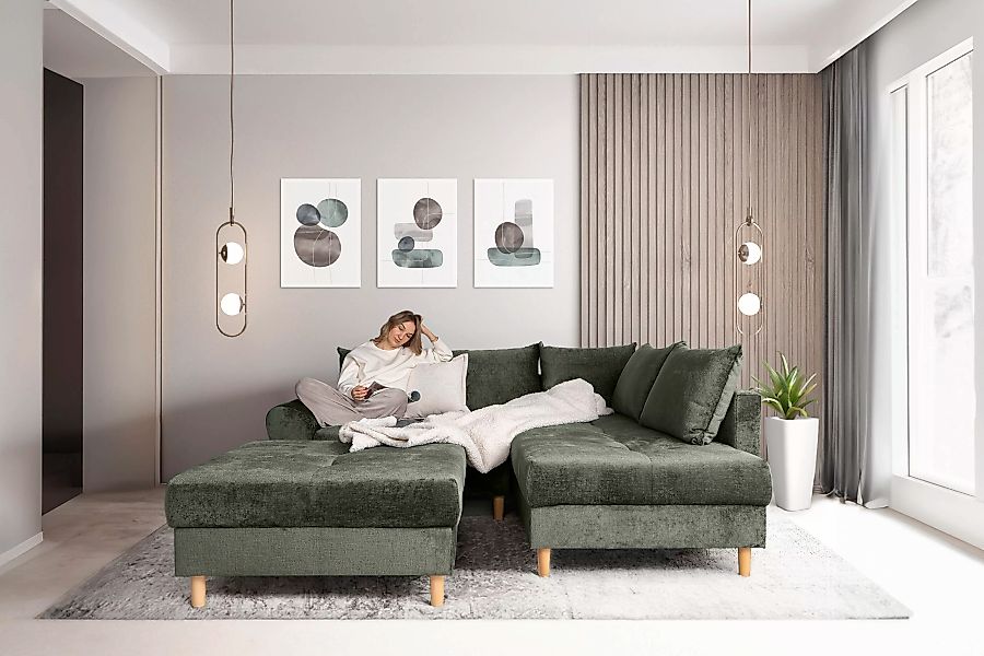 COLLECTION AB Ecksofa »Reims L-Form«, Ottomane beidseitig montierbar, inkl. günstig online kaufen