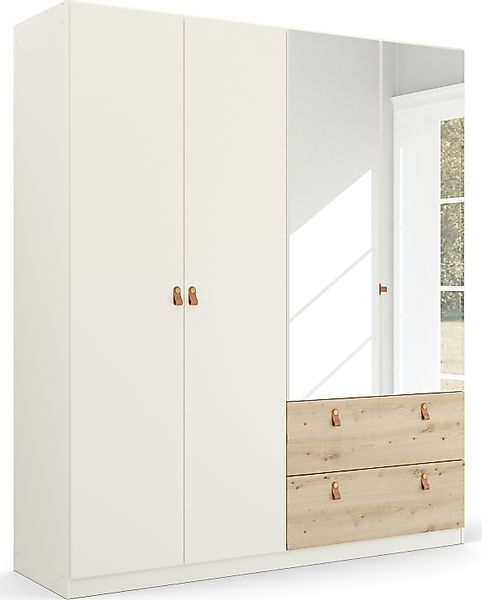 rauch Drehtürenschrank »Homey by Quadra Spin«, mit cognacbraunen Ledergriff günstig online kaufen