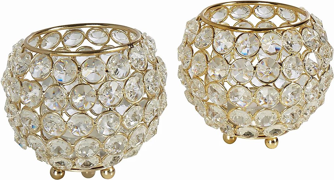 Home affaire Teelichthalter "Kristall" günstig online kaufen