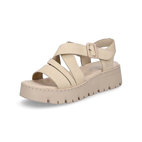 Rieker Rieker Damen Plateau Sandale beige günstig online kaufen