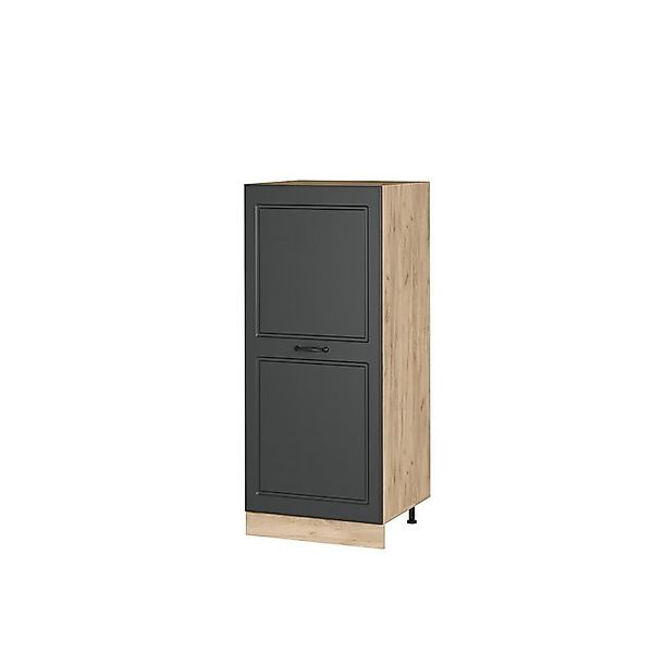 Vicco Herdumbauschrank R-Line, Anthrazit Landhaus/Goldkraft Eiche, 60 cm günstig online kaufen