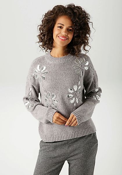 Aniston CASUAL Strickpullover mit Pailletten verzierte günstig online kaufen
