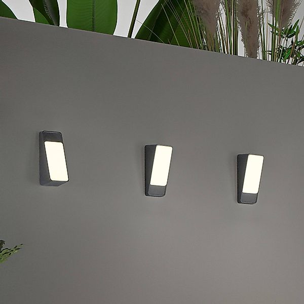 LED-Außenwandlampe Coupe, anthrazit, Höhe 20 cm, Metall günstig online kaufen