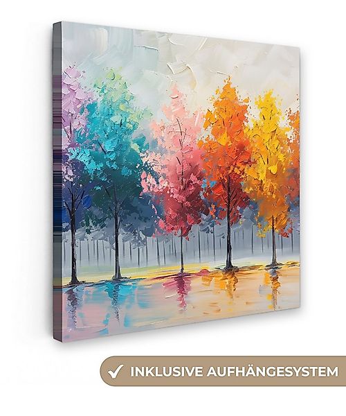OneMillionCanvasses® Leinwandbild Bäume - Farbenfroh - Natur - Abstrakt, Fo günstig online kaufen