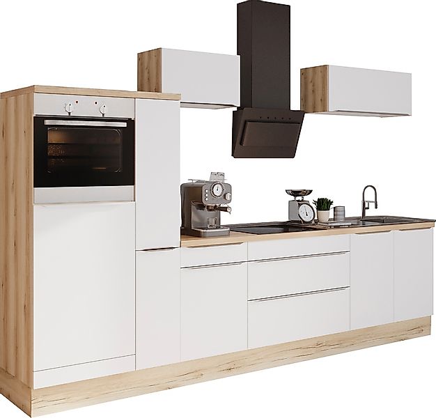 KOCHSTATION Küchenzeile "KS-Aken", Breite 330 cm, wahlweise mit E-Geräten, günstig online kaufen