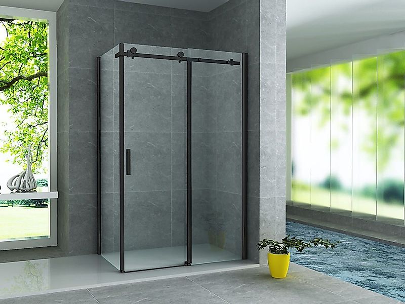 Aloni Eckdusche CRBL045-90120, BxT: 120x90 cm, 1-tlg., Aloni Duschkabine Sc günstig online kaufen