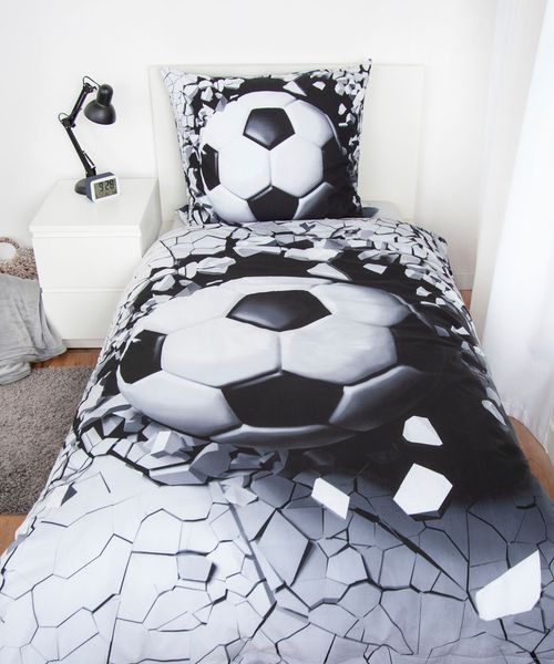 Herding Young Collection Bettwäsche "Fussball 3D" 2 Stk. tlg. günstig online kaufen