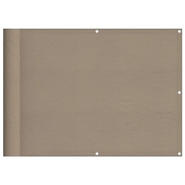 vidaXL Balkon-Sichtschutz Taupe 75x800 cm 100 % Polyester-Oxford 4000236 günstig online kaufen